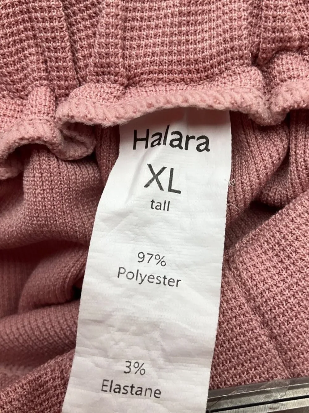 Halara  XL Tall Long Pink Wide-Leg Pleated Pull On Pants Relaxed Minimalist - Picture 3 of 12